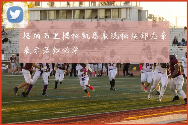 格纳布里揭秘凯恩表现秘诀却无奈表示若知必学